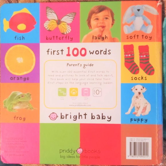 First 100 Words Board Book Roger Priddy baby language kid children language Nice - Picture 8 of 8